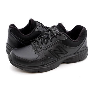 New Balance Sneakers Womens 6 Black Leather 411 Low Top Walking Shoes Trainers